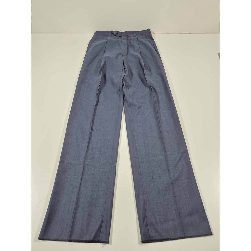 Tallia Suit Pants Mens 29x35 Blue Wool Silk Classic Fit Dress Formal NWT